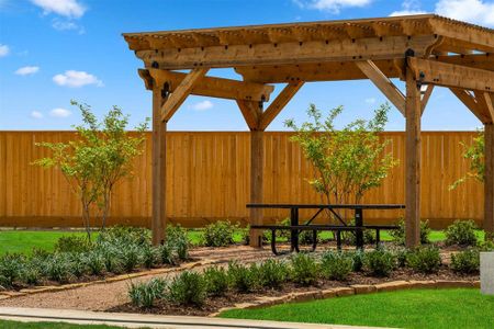 Amenities in Olympia Falls include community park with playground, splash pad and shade structure.