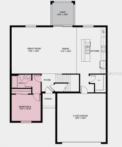 Structural options added include: bedroom 6 and full bath downstairs, covered lanai, and loft on second floor.