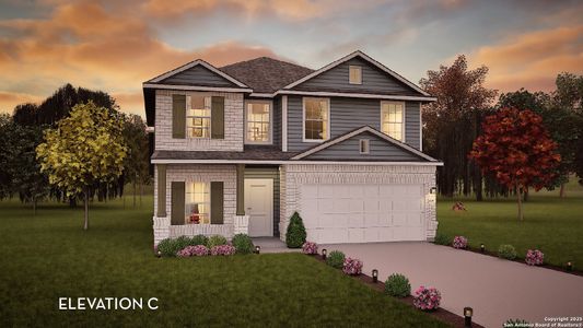 New construction Single-Family house 944 Tornado Rdg, New Braunfels, TX 78130 Trinity- photo 0