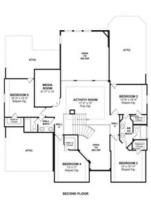 The Jonathan floor plan by K. Hovnanian® Homes. 2nd Floor shown. *Prices, plans, dimensions, features, specifications, materials, and availability of homes or communities are subject to change without notice or obligation.