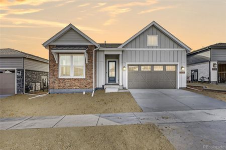 New construction Single-Family house 7126 Canyon Sky Trail, Castle Pines, CO 80108 4082 Heritage Exterior Modern Farmhouse- photo 0