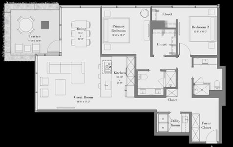 New construction Condo house 7230 E Mayo Blvd, Scottsdale, AZ 85255 plan 2B-06 - image