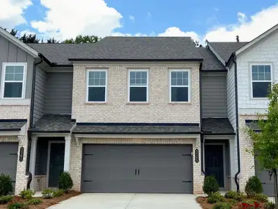 New construction Townhouse house 5365 Frontier Ct, Flowery Branch, GA 30542 Foxglove- photo 0
