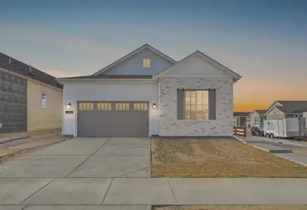 New construction Single-Family house 6843 Bridlespur St, Castle Pines, CO 80108 plan 4084 Legends Elevation A - Modern Farmhouse - image