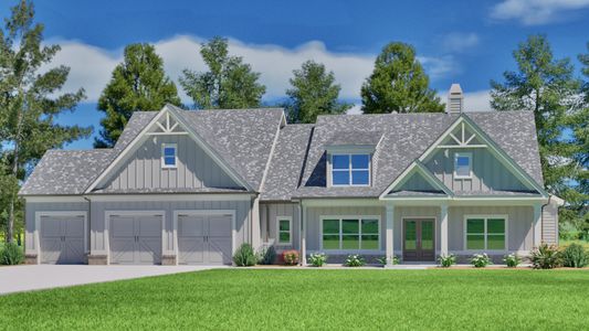 New construction Single-Family house 1428 Willowbend Pl, Monroe, GA 30655 plan (GA) Bentley A.1 3 Front Entry - image