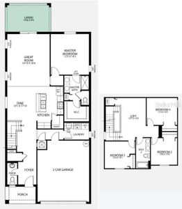 Floor Plan -Model home - actual features may vary.