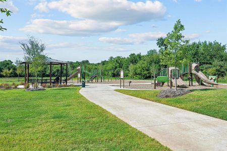 View of jungle gym with a gazebo