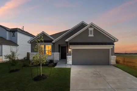 New construction Single-Family house 224 Ironshoe Trl, Liberty Hill, TX 78642 plan Lexington 2012 S GR - image