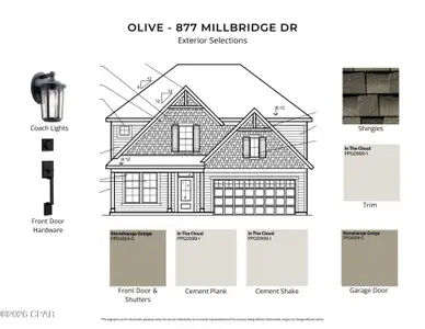New construction Single-Family house 877 Millbridge Dr, Panama City Beach, FL 32413 plan Olive - image
