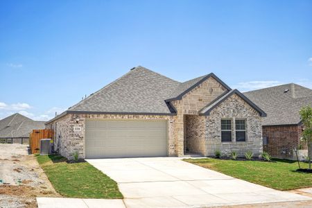 Front exterior of the Fitzhugh floorplan at a Meritage Homes community.