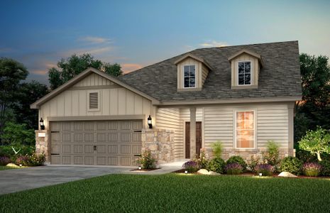 The Emory, a one-story home with 2-car garage, shown with Home Exterior 41