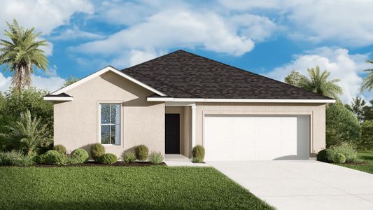 New construction Single-Family house 245 Leafy Wy, Spring Hill, FL 34609 Landmark CMU Series - Blanton- photo 0