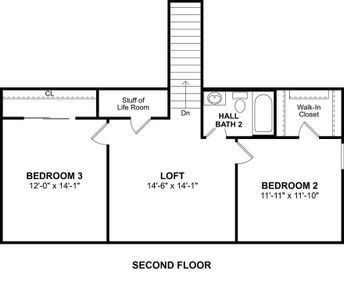 The Sweet Pea floor plan by K. Hovnanian Homes. 2nd Floor shown. *Prices, plans, dimensions, features, specifications, materials, and availability of homes or communities are subject to change without notice or obligation.