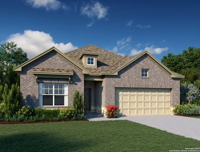 New construction Single-Family house 14522 Gunsight Pass, San Antonio, TX 78253 Alyssa Homeplan- photo 0