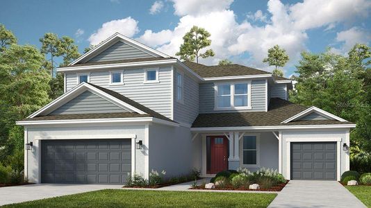 New construction Single-Family house 33895 Anchor Light Lane, Wesley Chapel, FL 33543 Tortola- photo 0