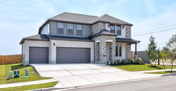 New construction Single-Family house 100 Divisadero Dr, Hutto, TX 78634 plan Trinity - image