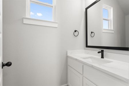 Bathroom featuring vanity