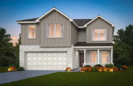 New construction Single-Family house 12075 Mutton Busting Dr, San Antonio, TX 78254 plan Enloe - image