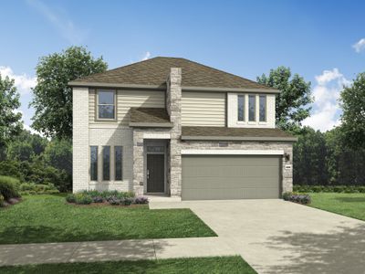 New construction Single-Family house 216 Tolo Dr, Elgin, TX 78621 plan Pearl | Trinity Ranch - Gem Series | 45' Lots - image