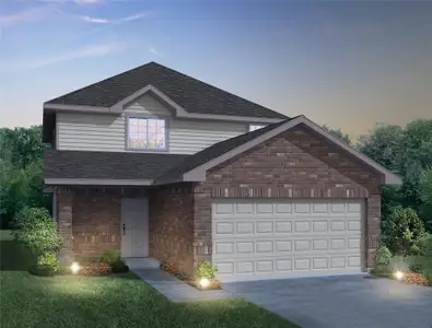 New construction Single-Family house 3014 Nickell Back Dr, Conroe, TX 77301 plan The Evergreen - image
