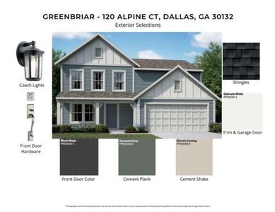 New construction Single-Family house 120 Alpine Ct, Dallas, GA 30132 plan Greenbriar - image