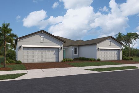 New construction Duplex house 4105 Moccasin Wallow Road, Palmetto, FL 34221 plan Opal - image