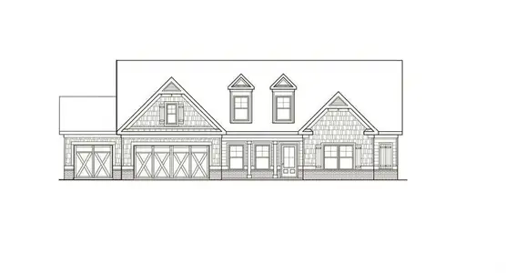 New construction Single-Family house 441 Spring Creek Dr, Monroe, GA 30655 plan (GA)Wilmington A.1 3 Front Entry - image