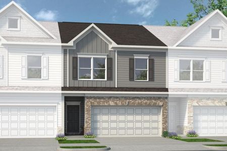 New construction Townhouse house 2665 Ravencliff Drive, Austell, GA 30168 The Ellison II- photo 0