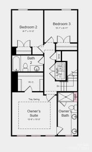 Floor Plan - Structural options added: Ledge to owner's bath shower