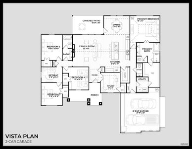New construction Single-Family house 2151 Langston Ln, Waxahachie, TX 75167 plan Vista - image