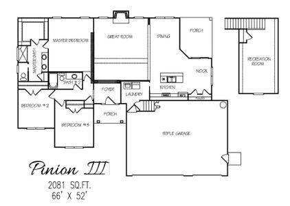 New construction Single-Family house Fuquay Varina, NC 27546 plan The Pinion III - image 2