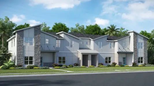 New construction Townhouse house 2705 Scrapbook St, Kissimmee, FL 34746 plan Beach Palm - image