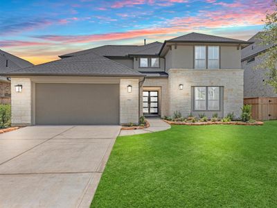 New construction Single-Family house 5414 Rocky Banks Way, Fulshear, TX 77441 Chandler- photo 0