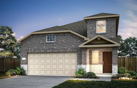 New construction Single-Family house 417 Bristlecone Bnd, Liberty Hill, TX 78642 Gustine- photo 0