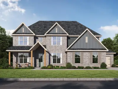 New construction Single-Family house 2607 Parkside Wy, Gainesville, GA 30507 plan Dewhurst 3-Car - image