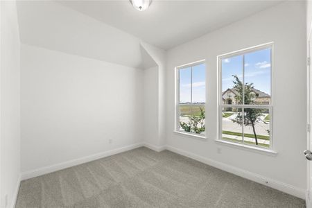 Unfurnished room featuring a wealth of natural light and carpet flooring