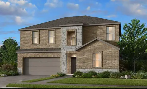 New construction Single-Family house 107 Beartooth Way, Hutto, TX 78634 Lavaca- photo 0