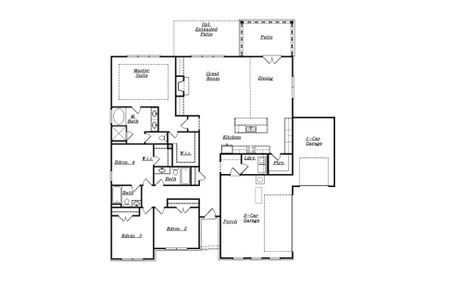 New construction Single-Family house 427 Michael Etchison Rd, Monroe, GA 30655 plan (GA) Ellen A.1 3 Side Entry - image