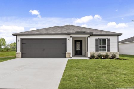 New construction Single-Family house 16017 Delgado Hls, Lytle, TX 78052 Encino- photo 0