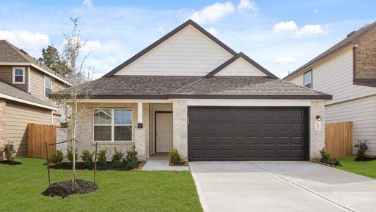 New construction Single-Family house 16932 Hazelnut Dr, Conroe, TX 77302 The Ravenna- photo 0