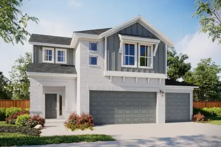 New construction Single-Family house 122 Dogvane Cir, Kyle, TX 78640 plan Conchos - 3 Car - image