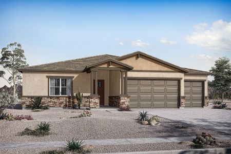 New construction Single-Family house 22675 E Happy Rd, Queen Creek, AZ 85142 Hunter- photo 0