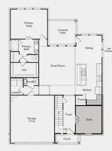 Structural options added include: 8' interior doors on first floor, study instead of formal dining, and upgraded stair railing.