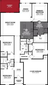 Beazer Homes Verandah Teton plan