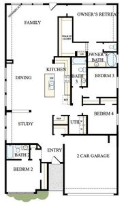 Rendering of Kline Plan by David Weekley Homes