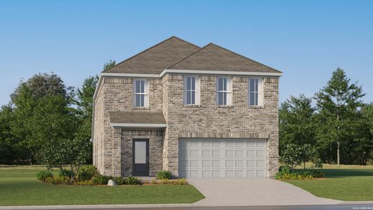 New construction Single-Family house 8719 Boden Gln, San Antonio, TX 78252 plan Santo - image