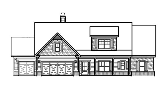 New construction Single-Family house 2312 Pebble Trl, Monroe, GA 30656 plan (GA)Riley A.3 3 Front Entry (with bonus) - image