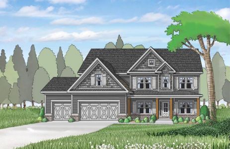 New construction Single-Family house 1040 Tupelo Ln, Loganville, GA 30052 plan (GA)Wilmington A.2 3 Front Entry - image