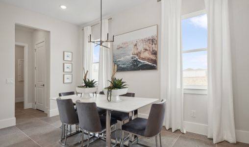 Open airy dining area with lots of natural light