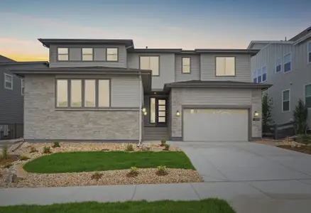 New construction Single-Family house 6503 Still Pine Cir, Castle Pines, CO 80108 plan 5099 The Walton Elevation B - Modern Prairie - image